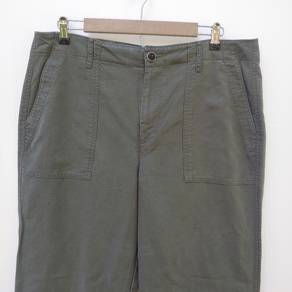 Lauren Ralph Lauren Green Lyocell Lightweight Crop Pants Sz 14 - Picture 3 of 8